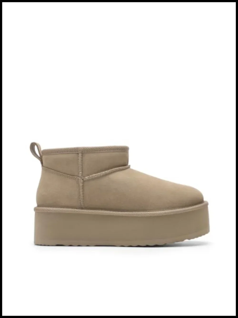 Genuine Leather Fuzzy Lined Platform Ankle Boots Winter Snow Boots